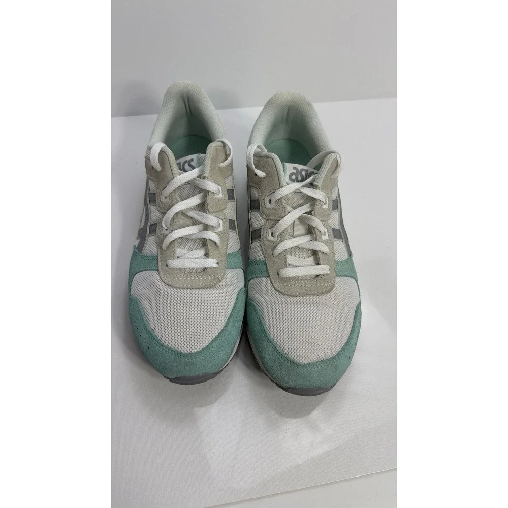ASICS Women's Lyte Classic Sneakers Teal Suede Gray Mesh White Size 10 US - Picture 2 of 8